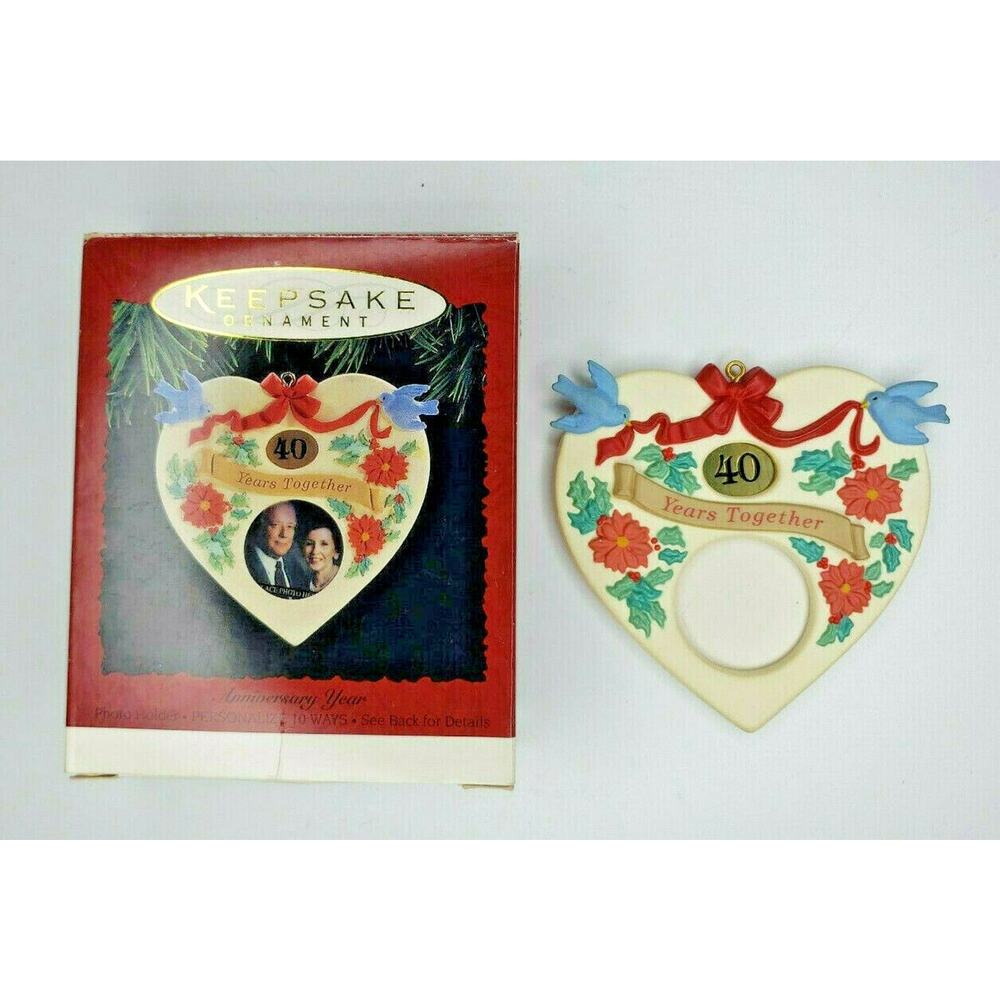 1995‎ Hallmark Anniversary Year Photo Holder Ornmaent U84/5819